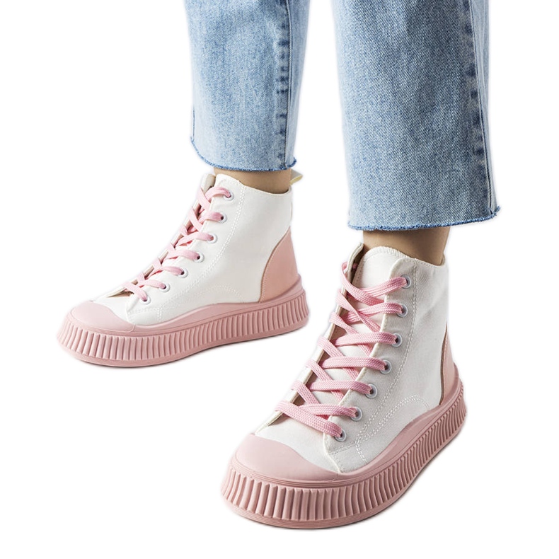 Terri rosa platåsneakers vit