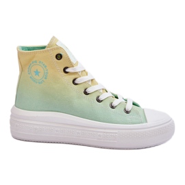 High Platform Sneakers Big Star LL274A190 Gul-Grön