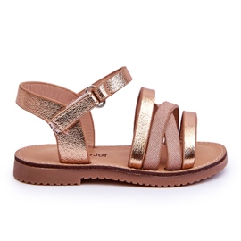 Barnsandaler med remmar Rose Gold Isla gyllene