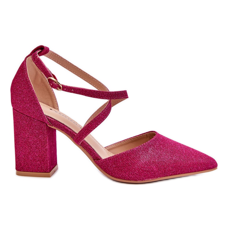 WS1 Fashionabla Glitter Pumps På Fuchsia Galaxy Heel rosa