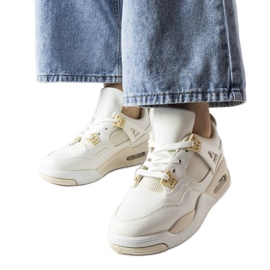 Beige sneakers av kombinerade material från Malas