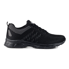 SHELOVET Damer Dk Black Textile Trainers svart