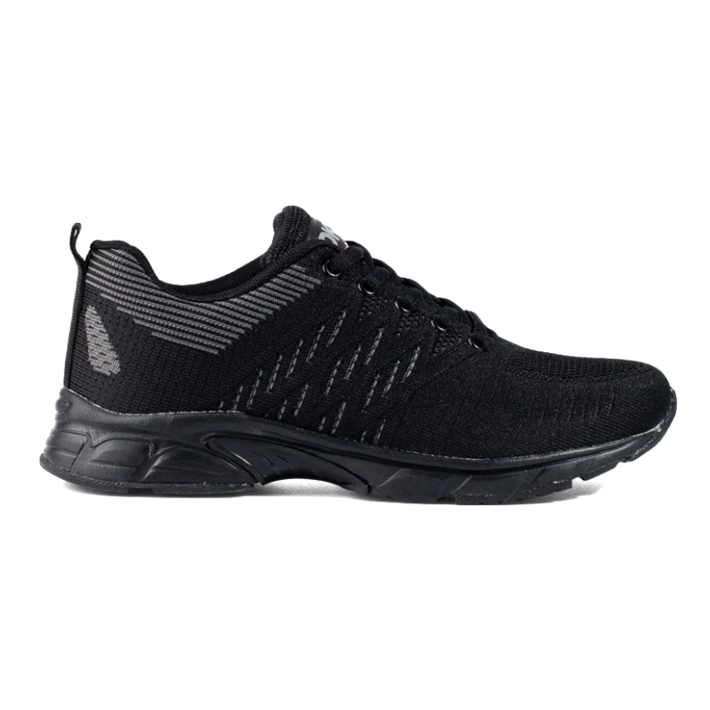 SHELOVET Damer Dk Black Textile Trainers svart