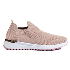 Shelovet rosa slip-on wedge sneakers