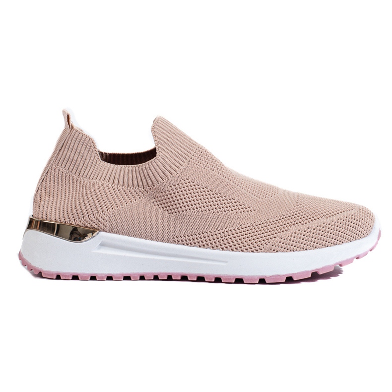 Shelovet rosa slip-on wedge sneakers
