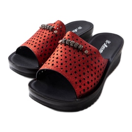 Inna Röda blanka sandaler från Liisa svart