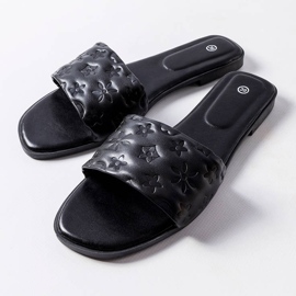 Svarta platta sandaler från Amalie