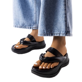 Inna Svarta chunky flip-flops från Lupi