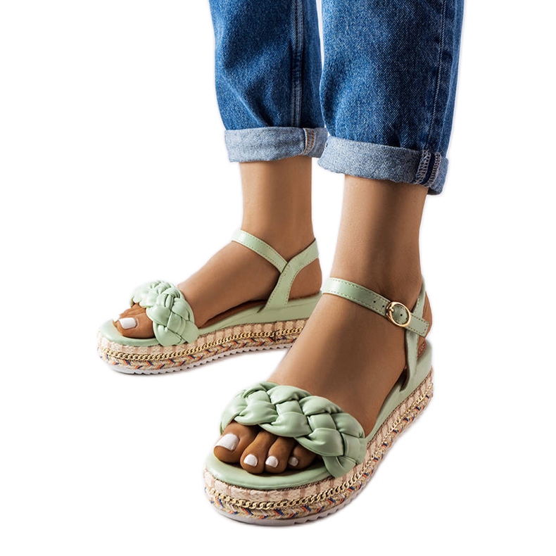 Inna Katrin gröna platåsandaler