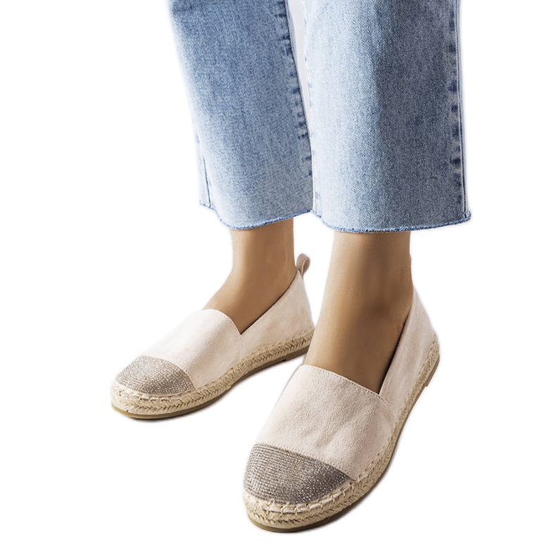 Beige espadrille loafers från Magali