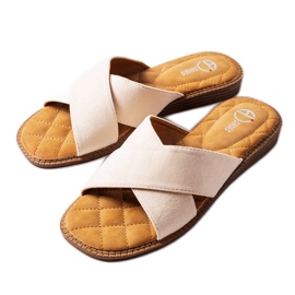 Inna Tiana beige tofflor