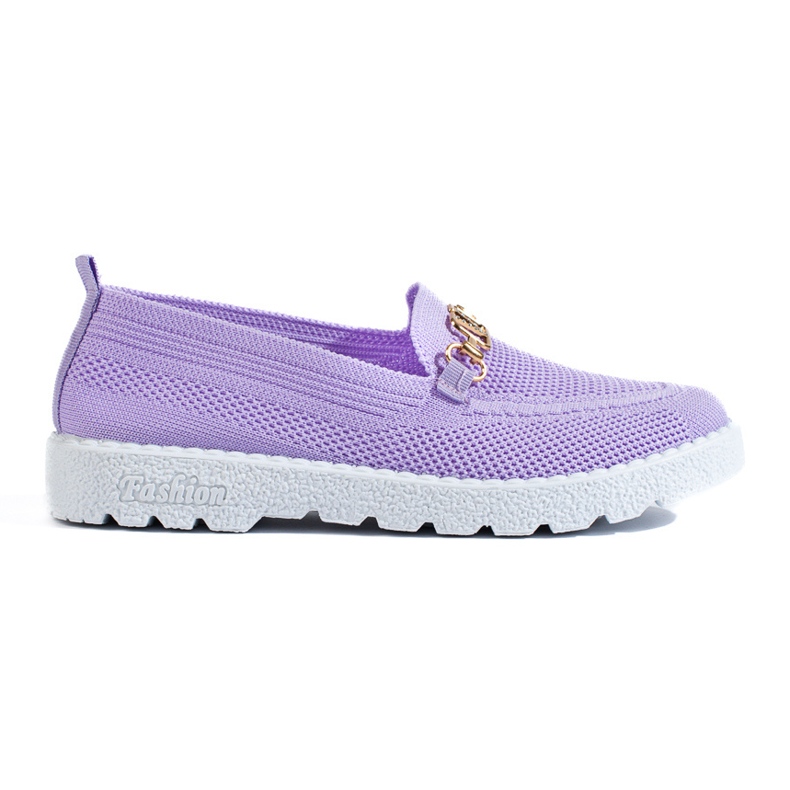 Lila genombrutna loafers från Shelovet violett