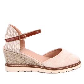 Ellio Beige espadrillor med kil