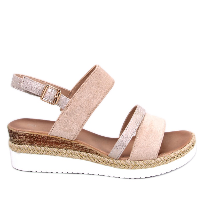 Frazier Beige sandaler med kil