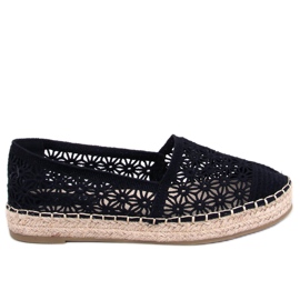 Genombrutna espadrillor från Terian Black svart