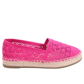 Genombrutna espadrillor Terian Fuchsia Rose Red rosa