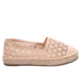 Terian Beige genombrutna espadrillor