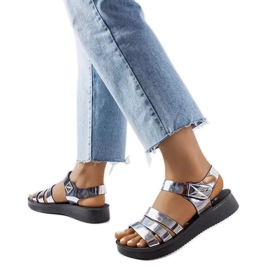 Sandaler QT2311-3 Silver Tpu svart