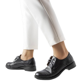 Beige brogues LS5379 Taupe svart