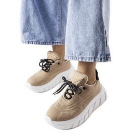 Mörkbeige sneakers från Aisys