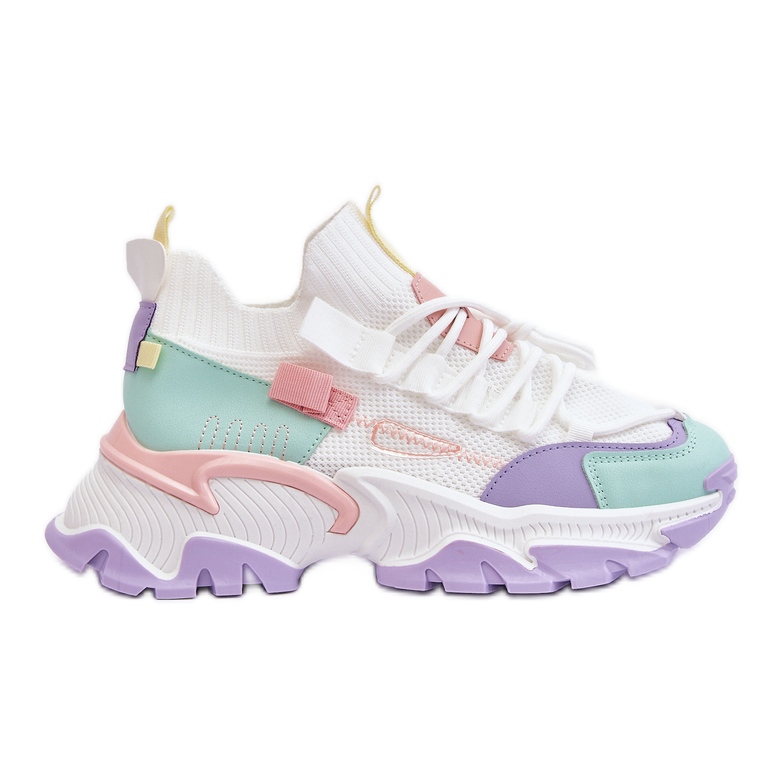 PS1 Slip-on socksneakers för kvinnor Vit/lila Keaton