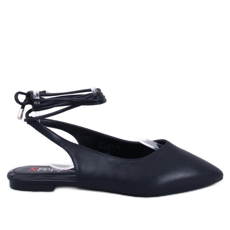 Jody Black balettkläder med snörning och öppen klack svart