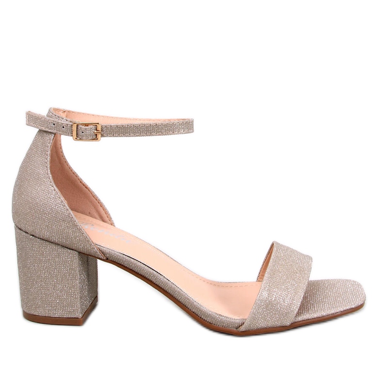 Meghan Gold sandaler med klackar gyllene