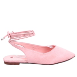 Pirson Rosa balettkläder med spets och öppen klack