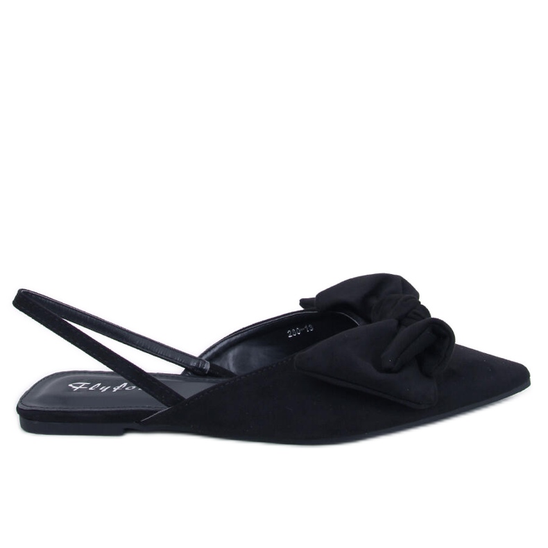 Geffen Black Bow Flip Flops svart