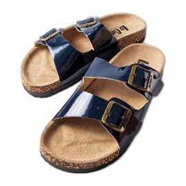 Blå kork diabilder med spännen från Lee Cooper LCW-22-35-1157L