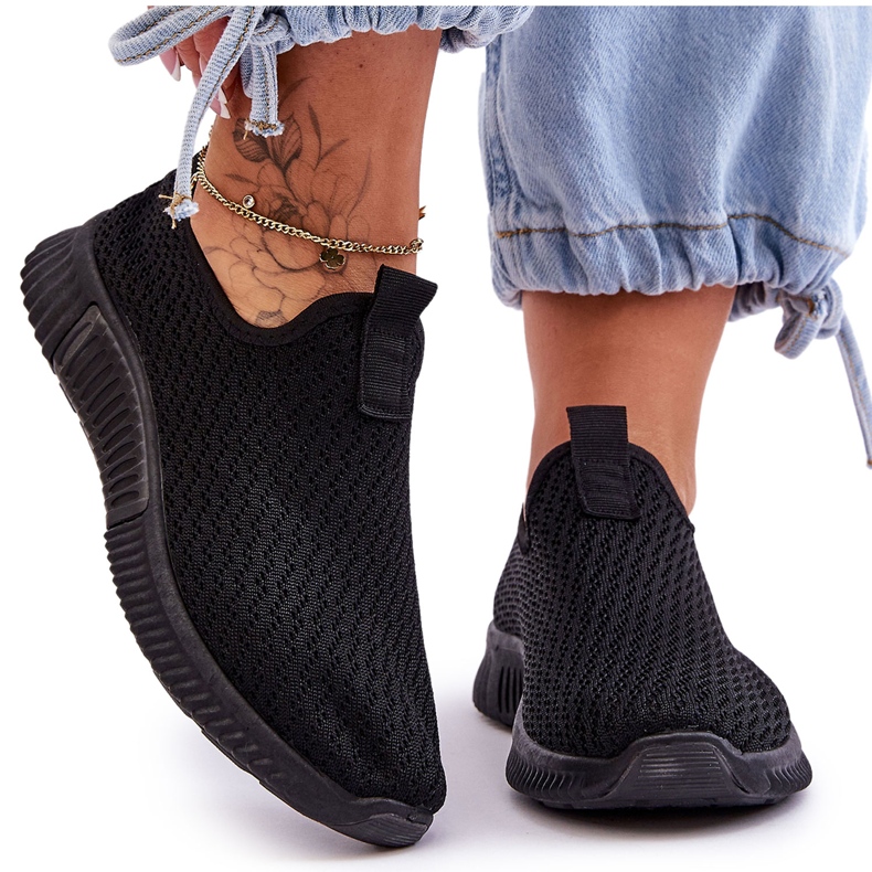 PM1 Klassiska svarta Frankie Slip-On sportskor