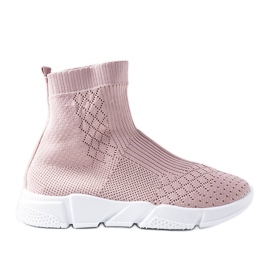Rosa sneakers med ovandel från Olot