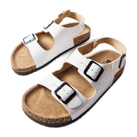 Vita korksandaler med spännen från Lee Cooper LCW-22-35-1160L