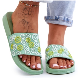 Kvinnors Tofflor Med Emoticons Grön Cosette