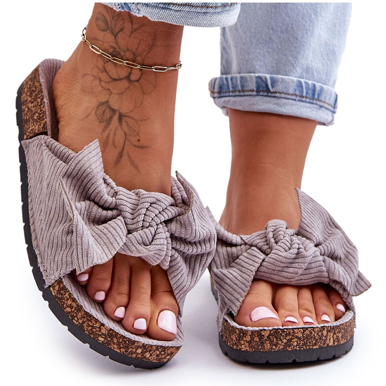 Manchester Cork Tofflor Grå Sommartid