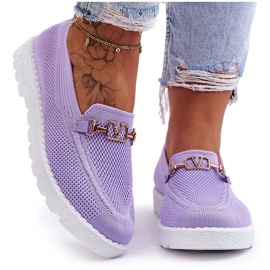 PM1 Alena Slip-On Sneakers för kvinnor med utsmyckningar Lila purpur
