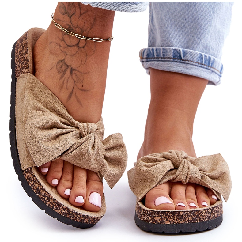 Wendy Light Beige Cork Sole Tofflor