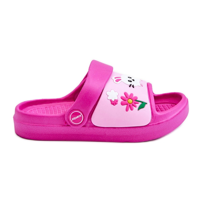 WJ1 Lätta barnflip flopsandaler med djurtema Fuchsia Rico rosa