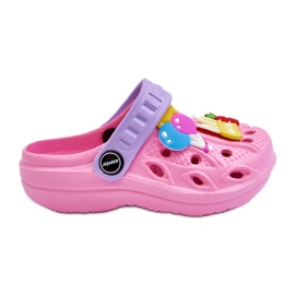 WJ1 Barns skum lättvikts Crocs sandaler Rosa sötsaker
