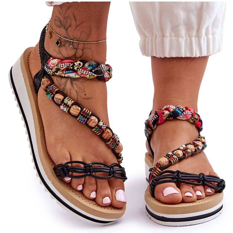 Bekväma damsandaler Black Jodie svart