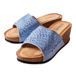 Inna Guymon blå strass sandaler