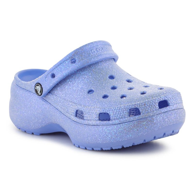 Crocs Classic Platform Glitter Clog W 207241-5Q6 blå