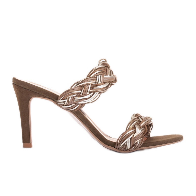 Marco Shoes Sandaler med flätade remmar grön