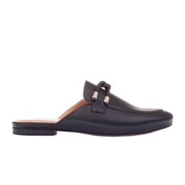 Marco Shoes Tofflor med dekoration svart