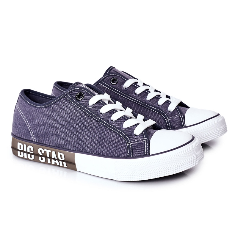 Herr Big Star HH174047 Marinblå sneakers