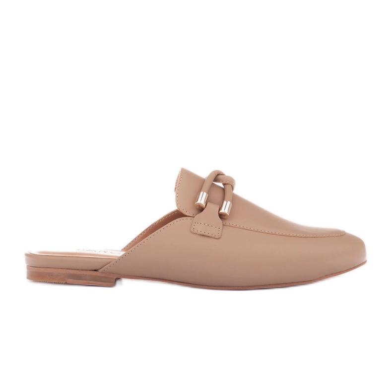 Marco Shoes Tofflor med dekoration beige