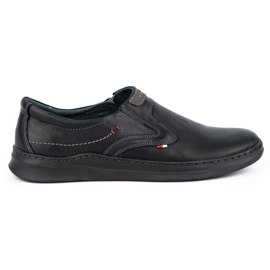 Olivier Casual slip-on skor för herr 284GT, svart