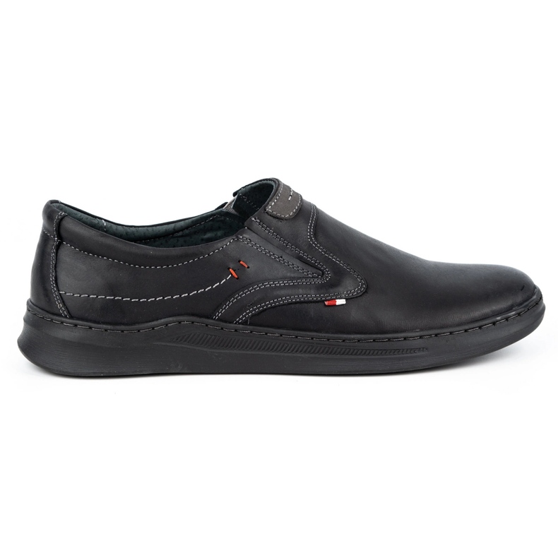 Olivier Casual slip-on skor för herr 284GT, svart
