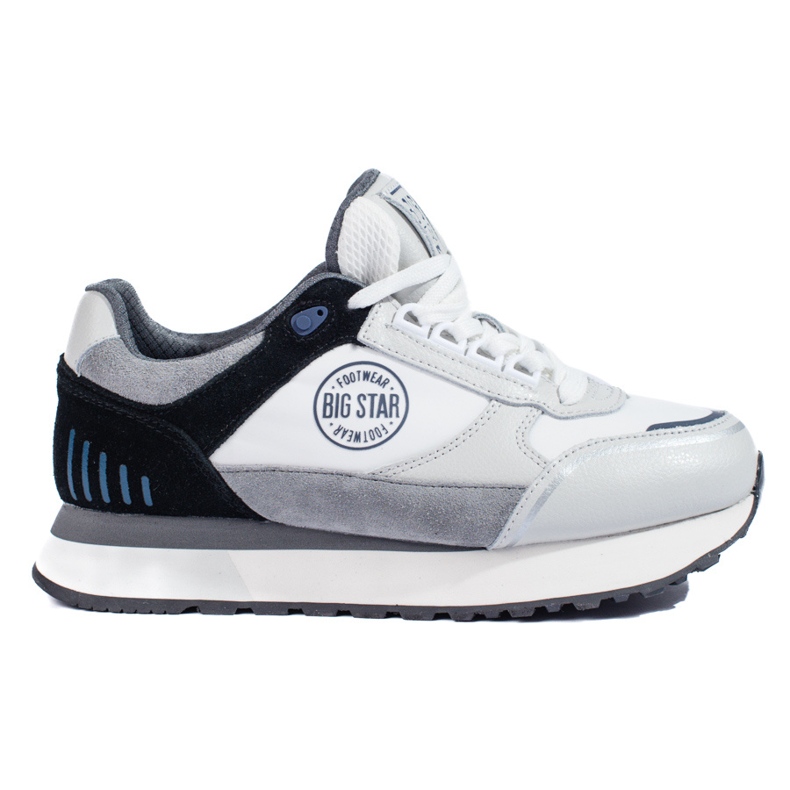 Damsneakers vita och grå LL274370 Big Star
