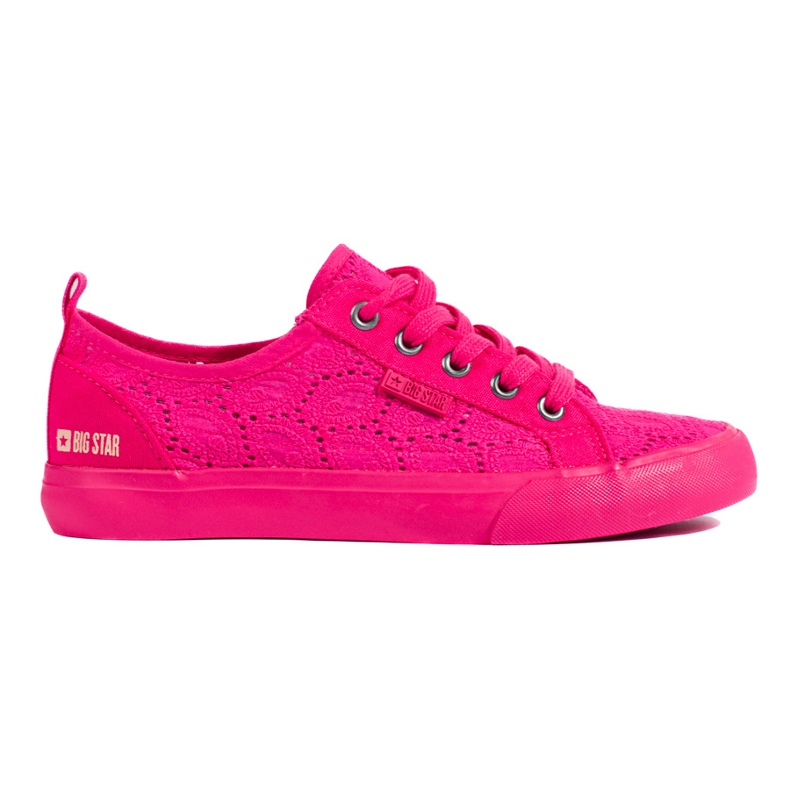 Rosa sneakers för kvinnor Big Star JJ274060